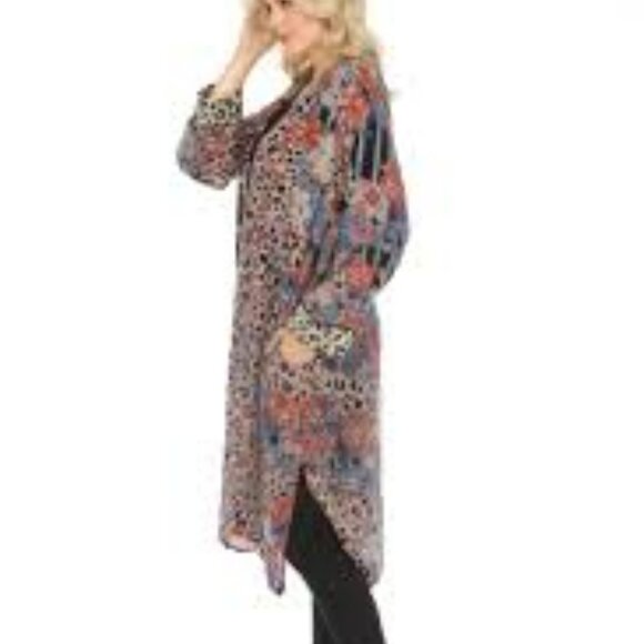 Johnny Was Ontari Burnout Harmony Kimono (Lined) - Picture 4 of 5